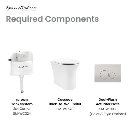 Elongated back-to-wall toilet bowl with sleek modern design and smooth white ceramic finish.