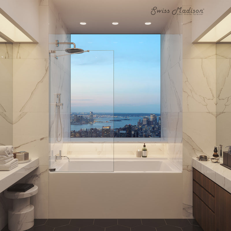 Voltaire 60 x 30 Skirted Left Drain Soaking Apron Bathtub in Glossy White with Integrated Overflow, Drain Included