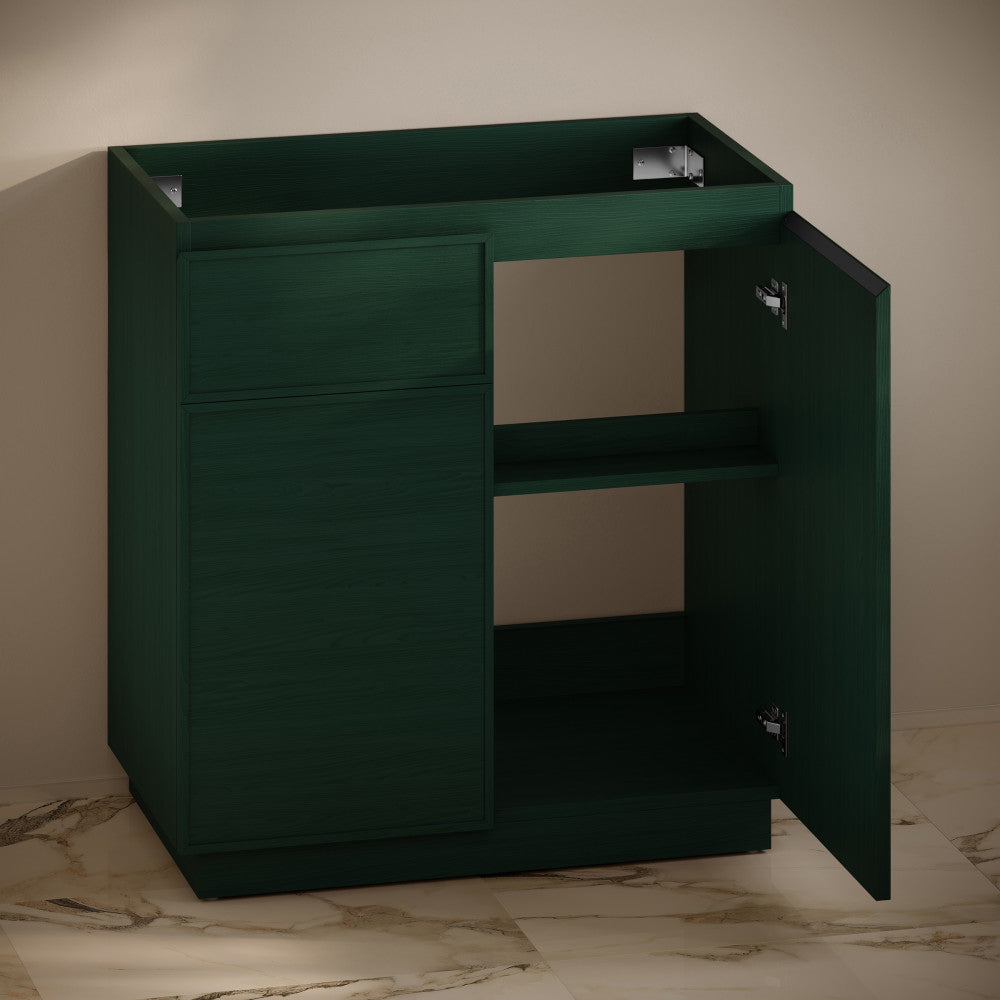 St. Tropez 36" Freestanding Bathroom Vanity Cabinet without Top in Green Oak