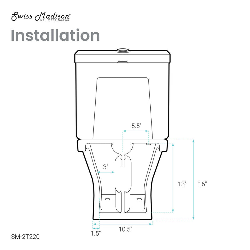 Cache Two-Piece Elongated Toilet Dual-Flush 1.1/1.6 gpf