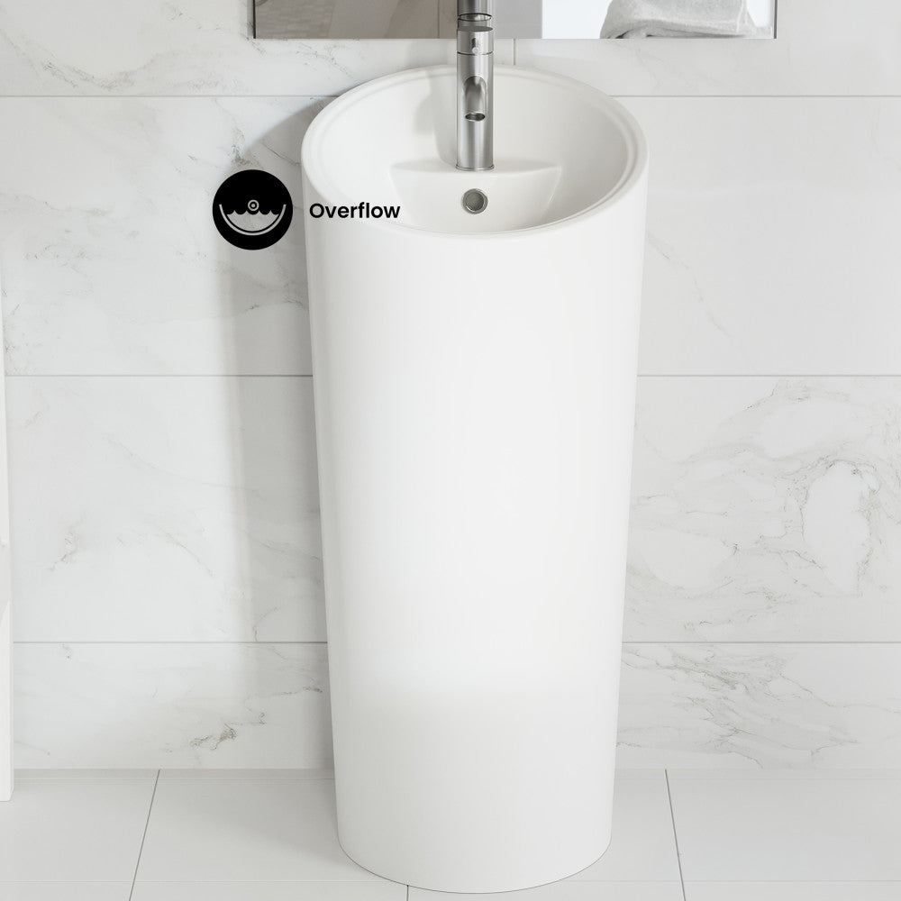 St. Tropez Circular One Piece Pedestal Sink