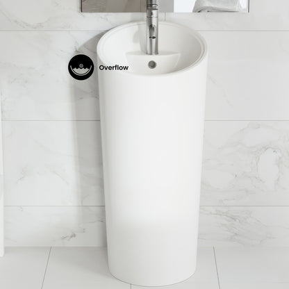 St. Tropez Circular One Piece Pedestal Sink