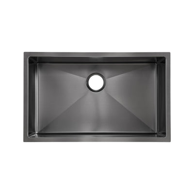 Rivage 30 x 18 Stainless Steel, Single Basin, Undermount Kitchen Sink,Black