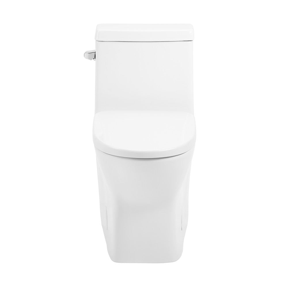 Sublime II One-Piece 12" Rough-in 1.28 GPF Left Flush Round Compact Toilet in Glossy White