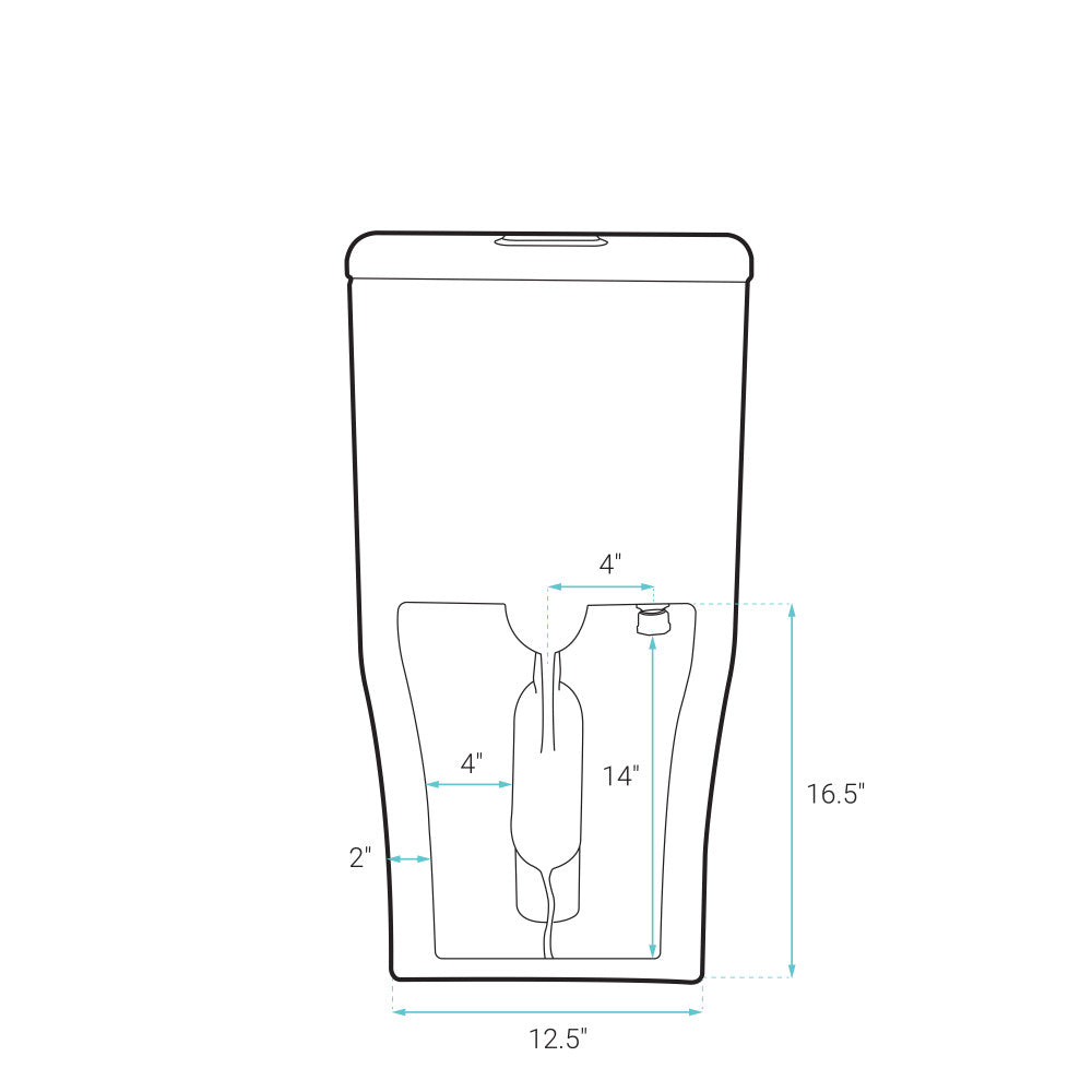 Burdon One-Piece Elongated Toilet Vortex Dual-Flush 1.1/1.6 gpf