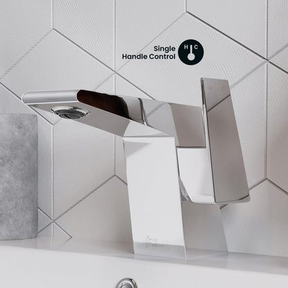 Carre Single Hole, Single-Handle, Bathroom Faucet in Chrome