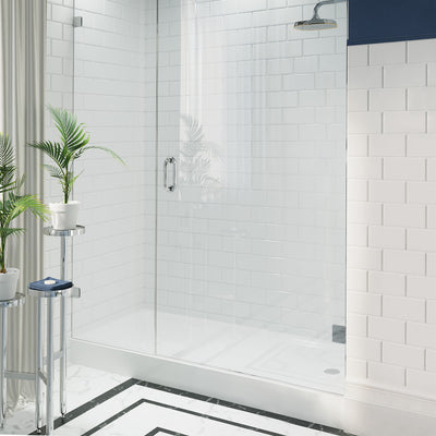 Voltaire 60" x 34" Acrylic White, Single-Threshold, Right Side Drain, Shower Base