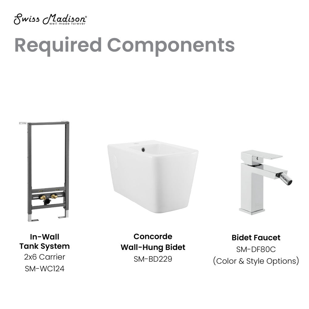 Compact wall-hung bidet in white ceramic with sleek rectangular design and single faucet hole.