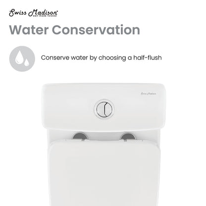 Sublime II One-Piece 10" Rough-in 1.1/1.6 GPF Dual Top Flush Round Compact Toilet in Glossy White (6 - Pack)