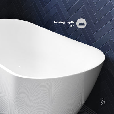 Sublime 60" Single Slipper Freestanding Bathtub