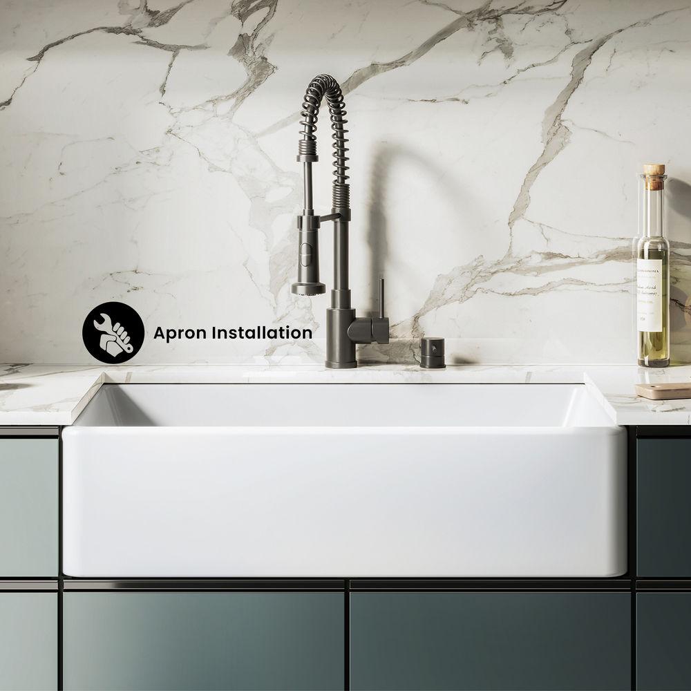 Elegance 33 x 20 Ceramic, Farmhouse Kitchen Sink