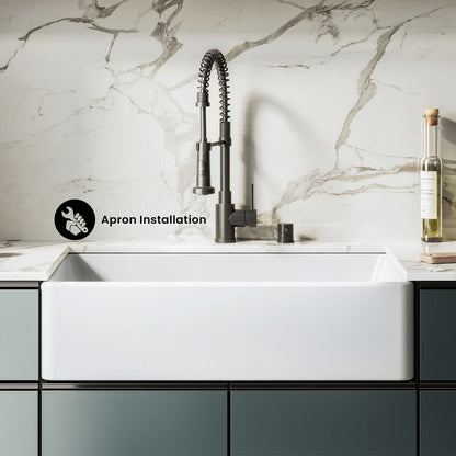 Elegance 33 x 20 Ceramic, Farmhouse Kitchen Sink