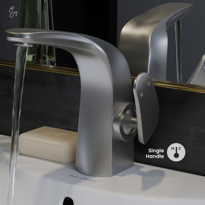 Chateau Single Hole, Single-Handle, Bathroom Faucet in Brushed Nickel