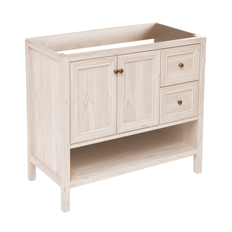 Château 36" Freestanding Bathroom Vanity Cabinet without Top in White Oak