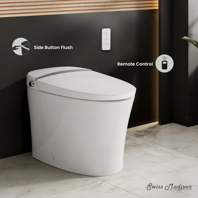 Avancer Smart Tankless Elongated Toilet and Bidet, Touchless Vortex Dual-Flush 1.1/1.6 gpf