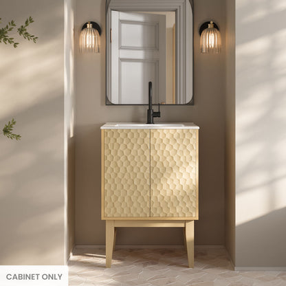 Bosse 24" Freestanding Bathroom Vanity Cabinet without Top in Natural Oak