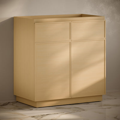 St. Tropez 36" Freestanding Bathroom Vanity Cabinet without Top in Natural Oak