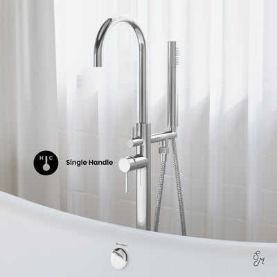 Ivy Freestanding Bathtub Faucet in Chrome