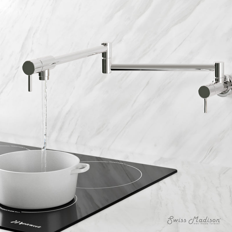 Ivy Retractable Wall-Mounted Pot Filler in Chrome