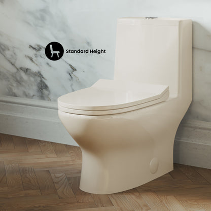 Ivy One Piece Toilet Dual Vortex Flush 1.1/1.6 gpf in Bisque