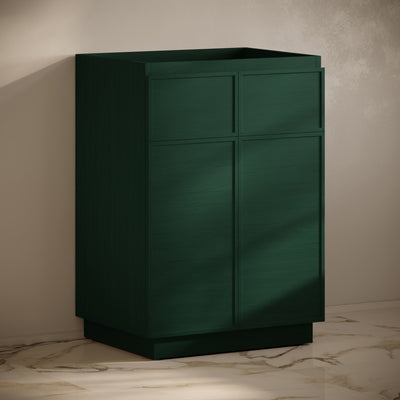 St. Tropez 24" Freestanding Bathroom Vanity Cabinet without Top in Green Oak