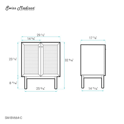 Classe 30" Bathroom Vanity in Oak-Cabinet Only