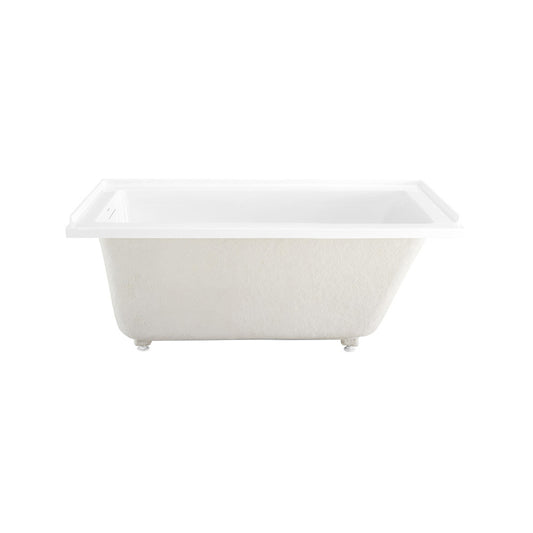 Voltaire 60 x 30 Left Drain Soaking Alcove Bathtub in Glossy White with Integrated Overflow, Drain Included