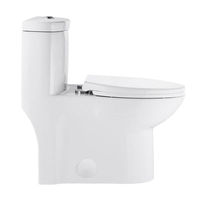 Sublime One Piece Elongated Toilet with Touchless Retrofit Dual Flush 1.1/1.6 gpf