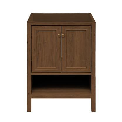 Chateau 24" Freestanding Bathroom Vanity Cabinet without Top in Brown Oak