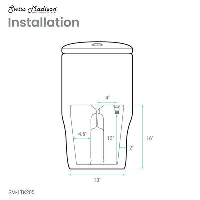 Sublime One Piece Elongated Toilet with Touchless Retrofit Dual Flush 1.1/1.6 gpf