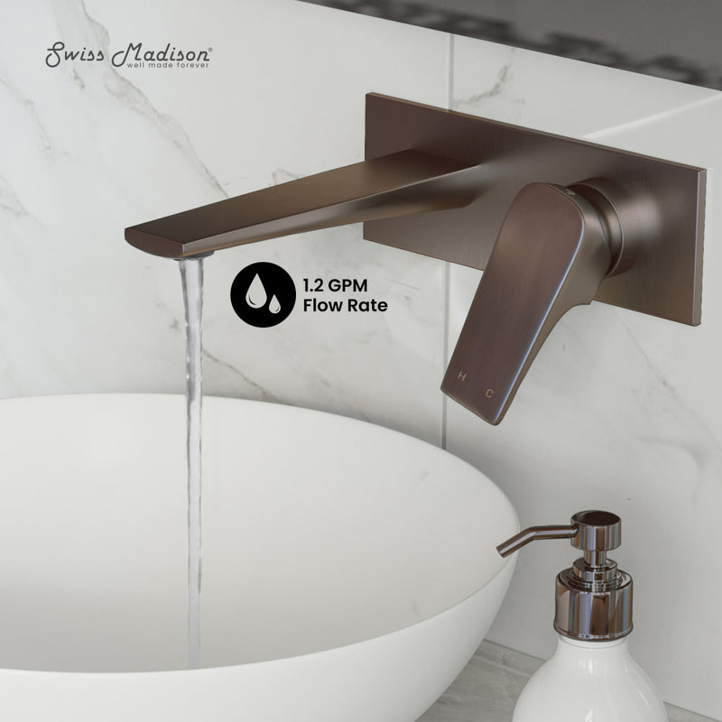 Monaco Single-Handle, Wall-Mount, Bathroom Faucet in Oil Rubbed Bronze