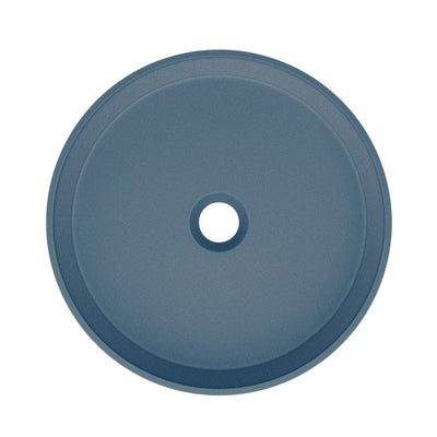 Lisse 14.5" Concrete Round Vessel Sink in Matte Royal Blue