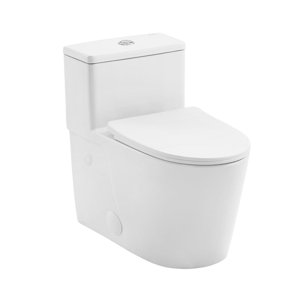 Arles One-Piece Elongated Toilet Vortex Dual-Flush 1.1/1.6 GPF