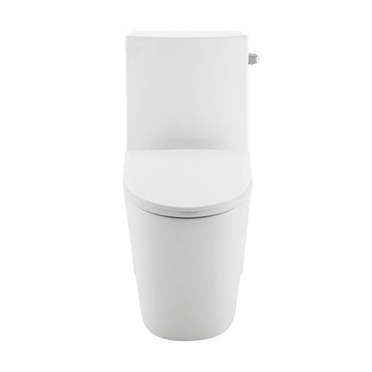 St. Tropez One-Piece 10" Rough-in 1.28 GPF Right-Hand Vortex Flush Elongated Toilet in Matte White