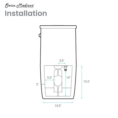 St. Tropez One-Piece 10" Rough-in 1.28 GPF Right-Hand Vortex Flush Elongated Toilet in Matte White
