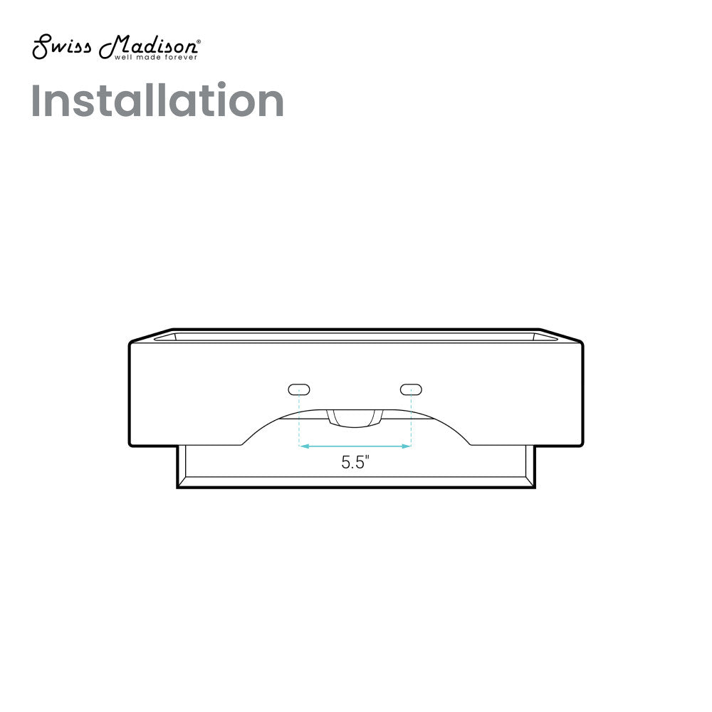 Claire 22" Wall-Mount Bathroom Sink with Black Towel Bar