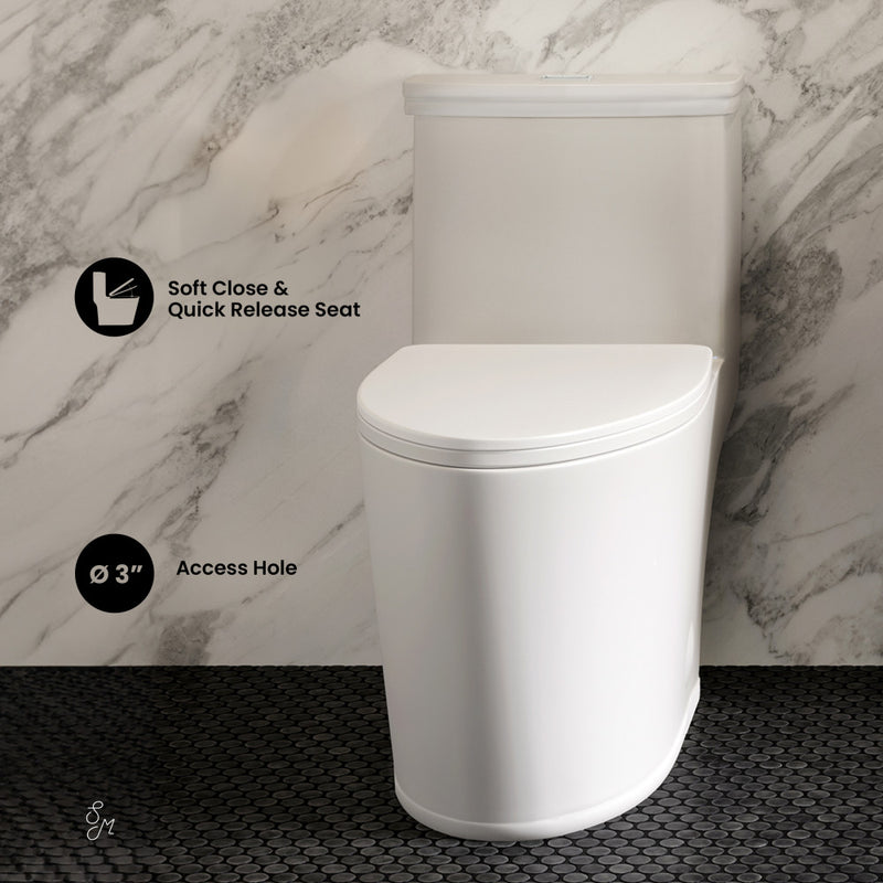 Beau One-Piece Elongated Toilet Dual-Flush 1.1/1.6 gpf