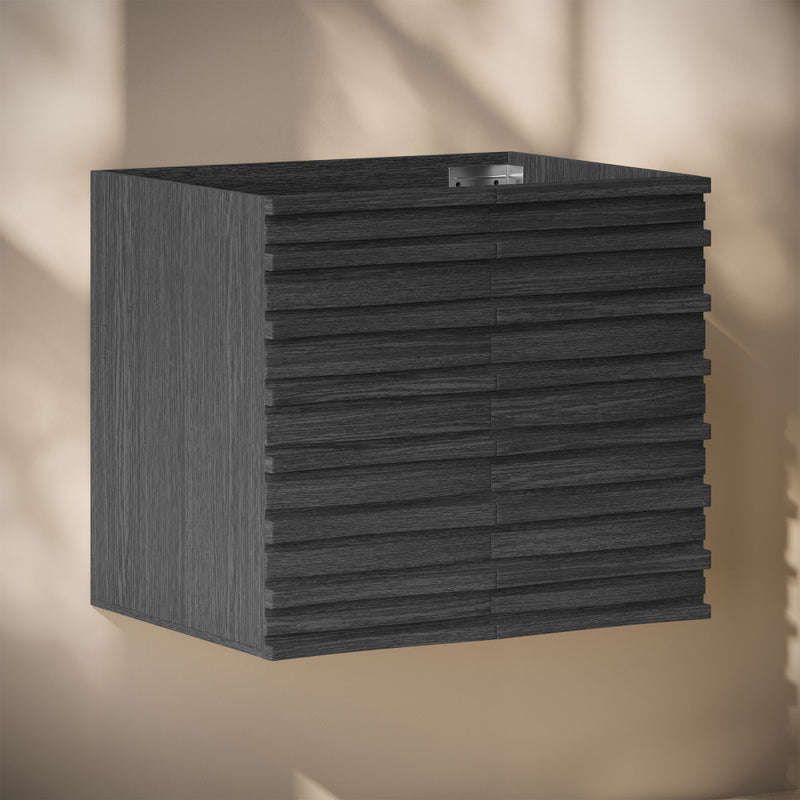 Cascade 24" Wall-Mounted Bathroom Vanity Cabinet without Top in Black Oak