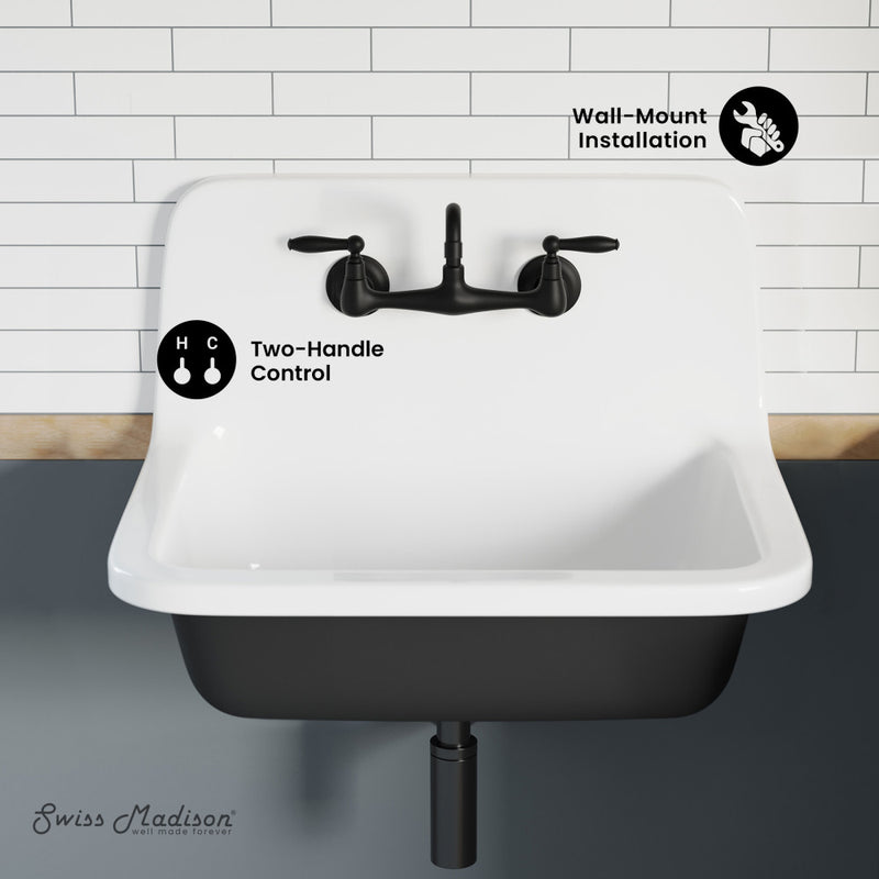 Loire Wall-Mounted Faucet in Matte Black