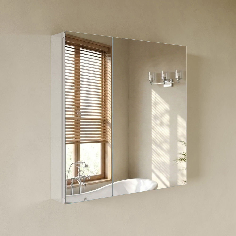 Cache 30 x 30 Rectangle Recessed/Wall Mount Medicine Cabinet with Mirrored Sides