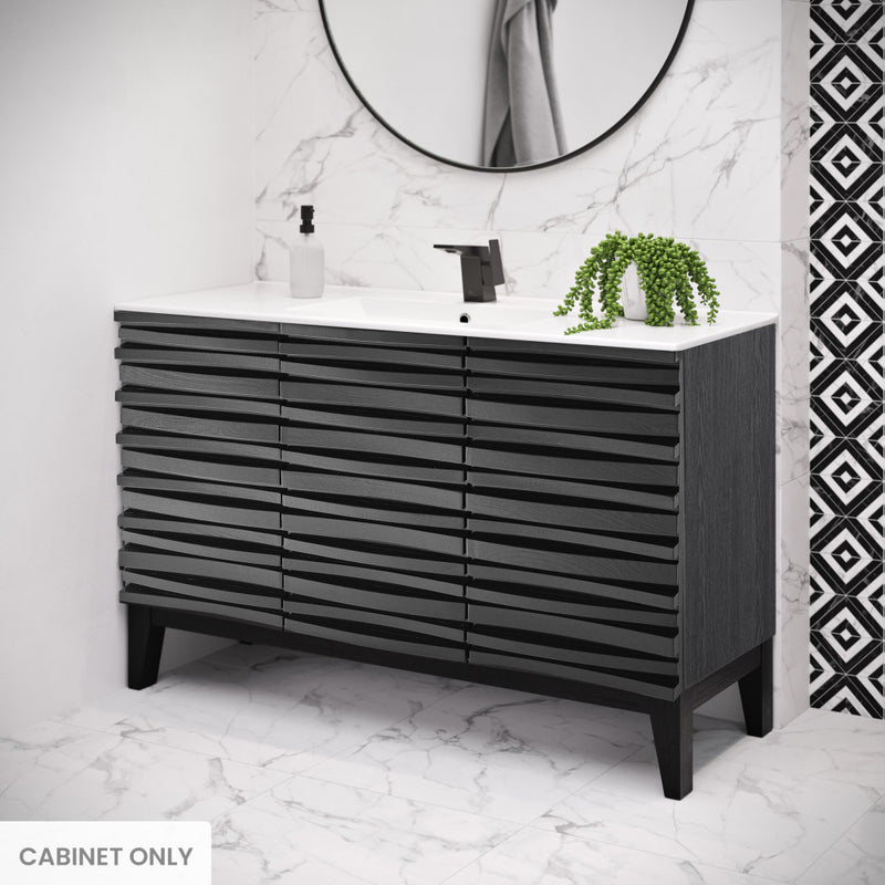 Cascade 48" Bathroom Vanity in Black - Cabinet