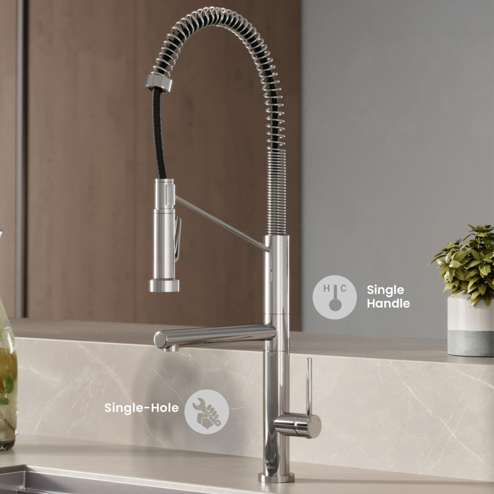 Nouvet Single Handle, Pull-Down Kitchen Faucet with Pot Filler in Chrome