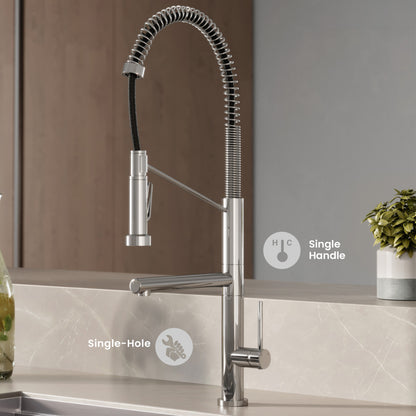 Nouvet Single Handle, Pull-Down Kitchen Faucet with Pot Filler in Chrome