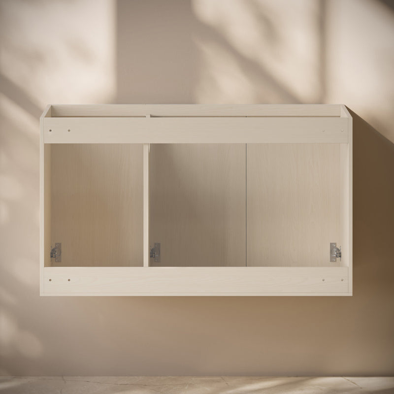 Cascade 36" Wall-Mounted Bathroom Vanity Cabinet without Top in White Oak