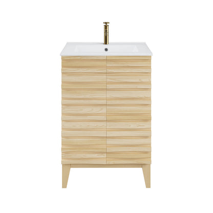 Cascade 24" Bathroom Vanity in Natural Oak