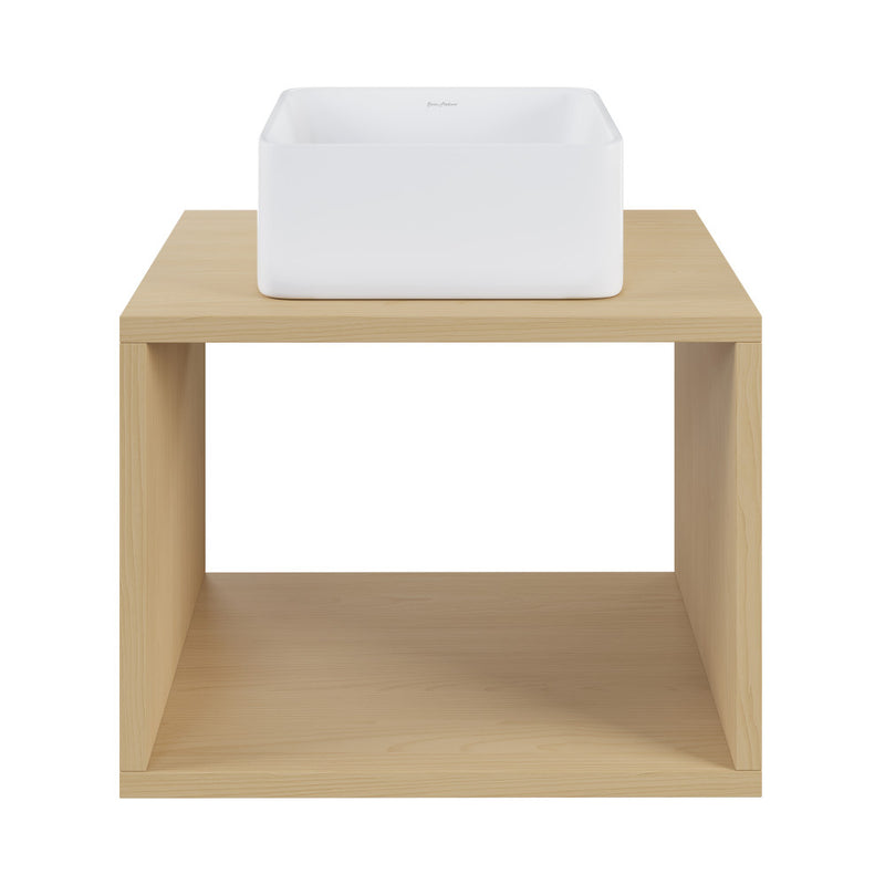 Concorde 24" Wall-Mounted Bathroom Vanity in Natural Oak with Sink Top