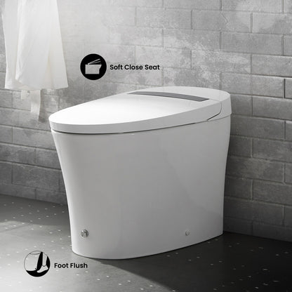 Viro Smart Tankless Elongated Toilet, Touchless Vortex™ Dual-Flush 1.1/1.6 gpf