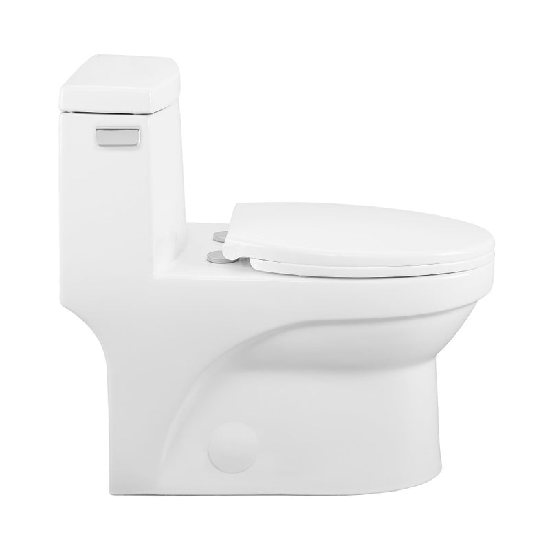 Virage One-Piece Elongated Left Side Flush Handle Toilet 1.28 gpf