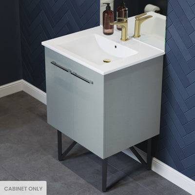 Annecy 24 Brushed Grey Bathroom Vanity Cabinet Only (SM-BV232)