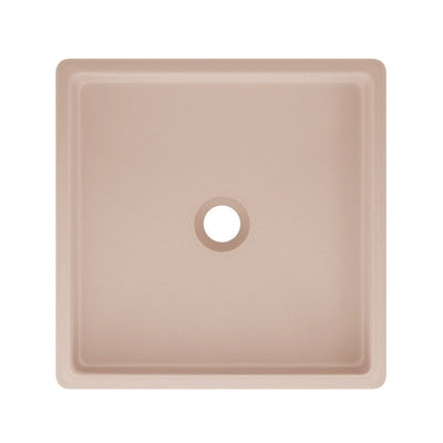 Lisse 15.5" Concrete Square Vessel Sink in Matte Blush